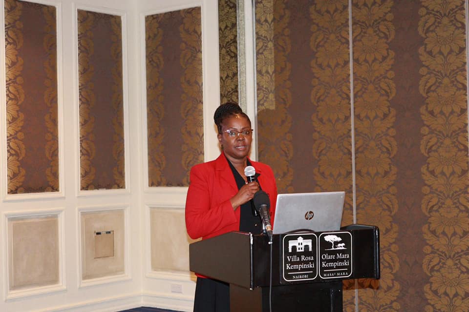 Gender Principal Secretary Anne Wang'ombe makes her remarks during the inauguration of the Generation Equality Kenya Steering Committ