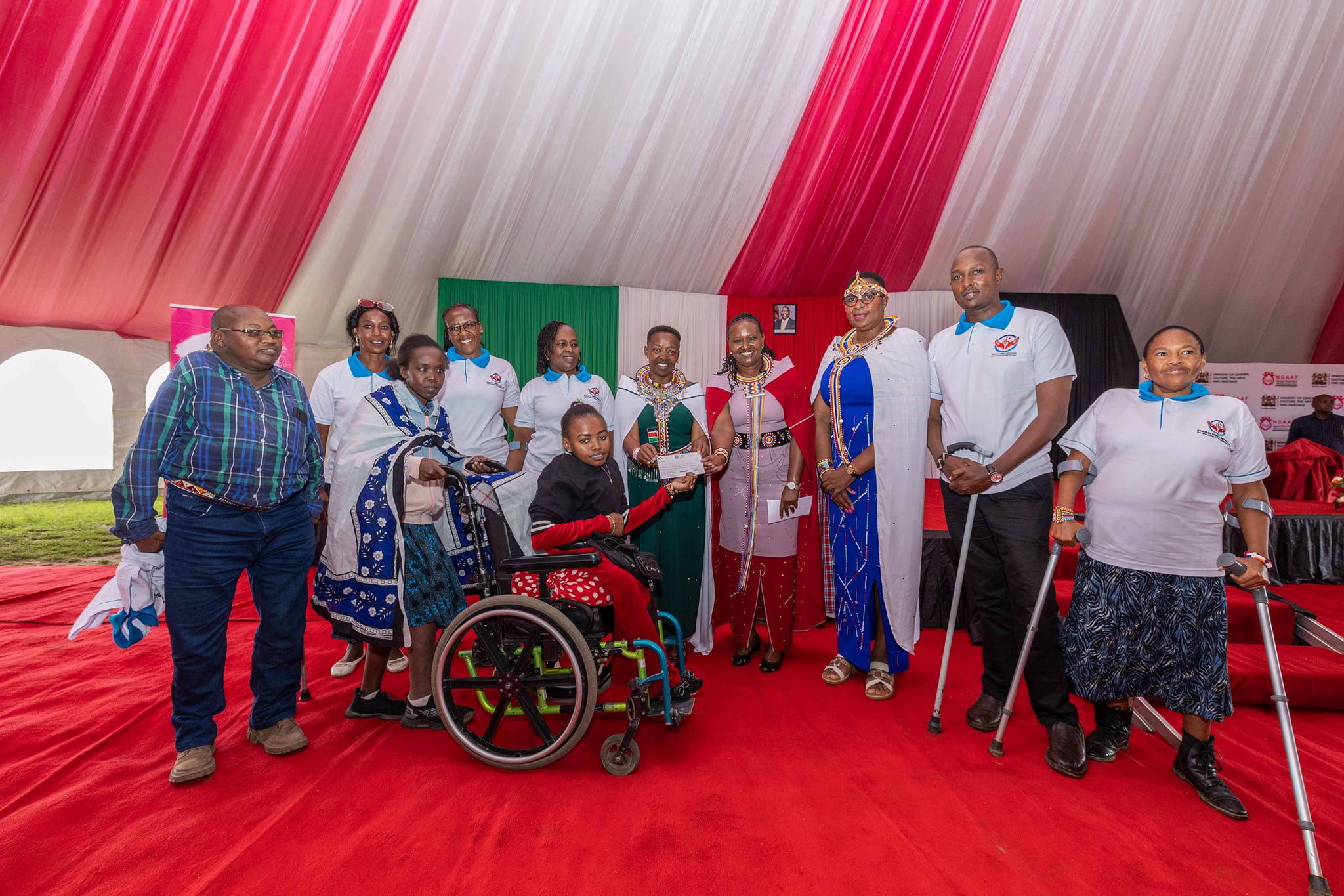 Cs Aisha Jumwa Joined The First Lady Mama Rachel Ruto and  presided over the distribution of income-generating tools and equipment worth over Ksh. 19 Million in Kajiado County.