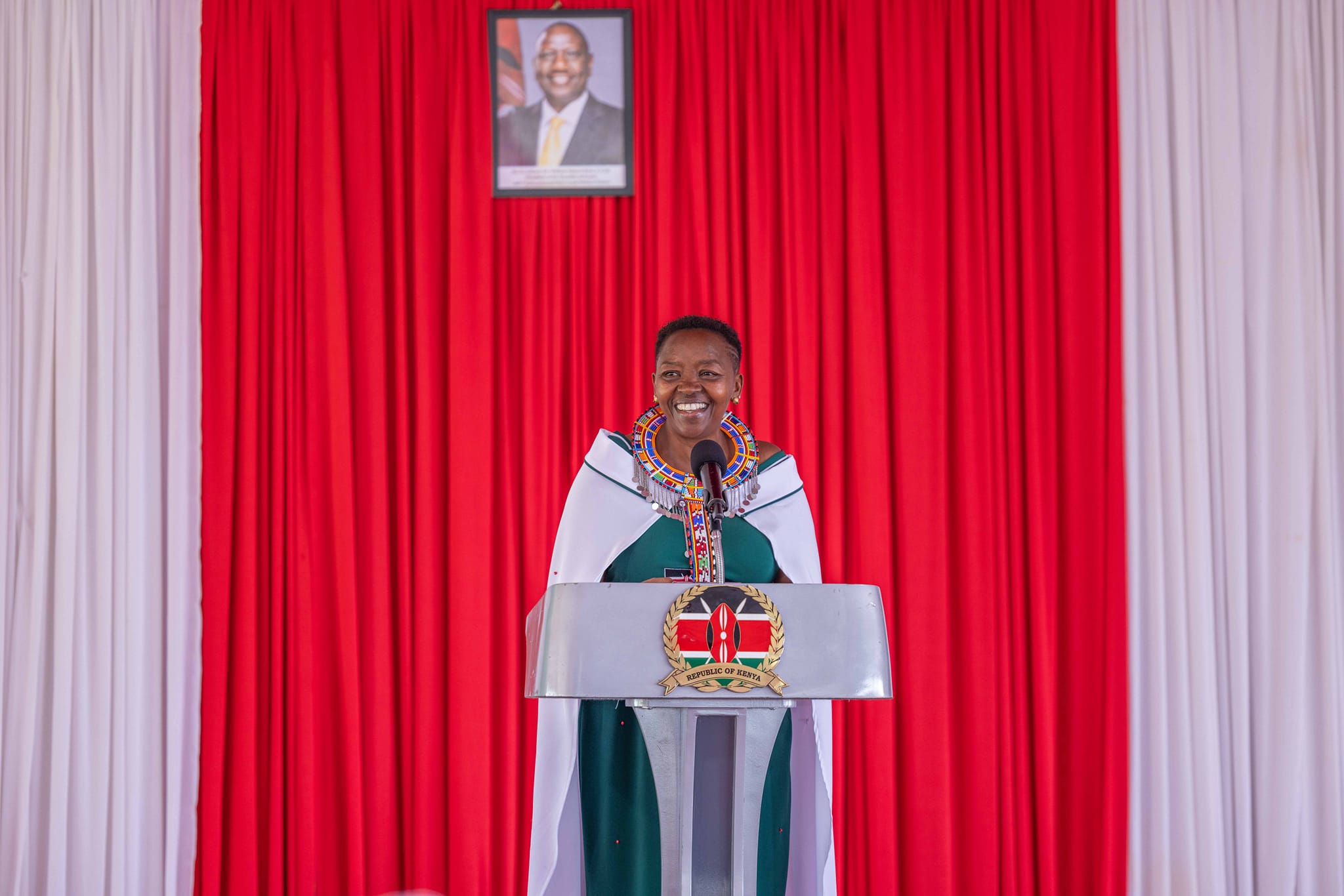 Cs Aisha Jumwa Joined The First Lady Mama Rachel Ruto and  presided over the distribution of income-generating tools and equipment worth over Ksh. 19 Million in Kajiado County.