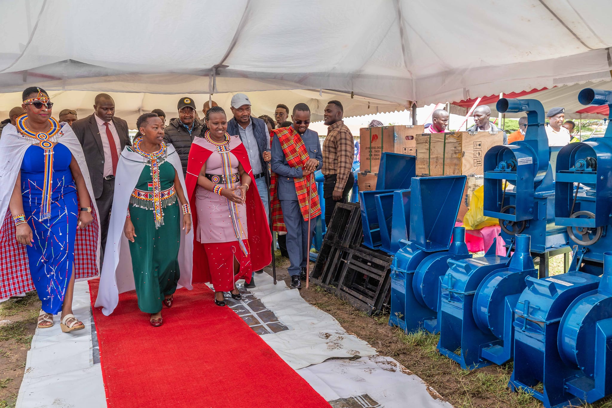 Cs Aisha Jumwa Joined The First Lady Mama Rachel Ruto and  presided over the distribution of income-generating tools and equipment worth over Ksh. 19 Million in Kajiado County.