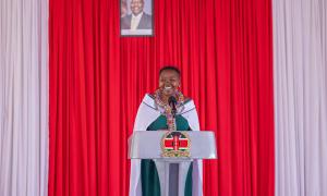 CS Aisha Jumwa presided over distribution of income generating tools and equipment worth over 19 Million Kenya Shillings in Kajiado County.