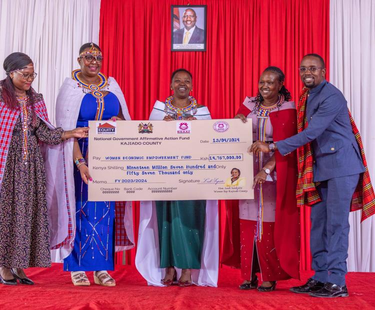 Cs Aisha Jumwa Joined The First Lady Mama Rachel Ruto and  presided over the distribution of income-generating tools and equipment worth over Ksh. 19 Million in Kajiado County.